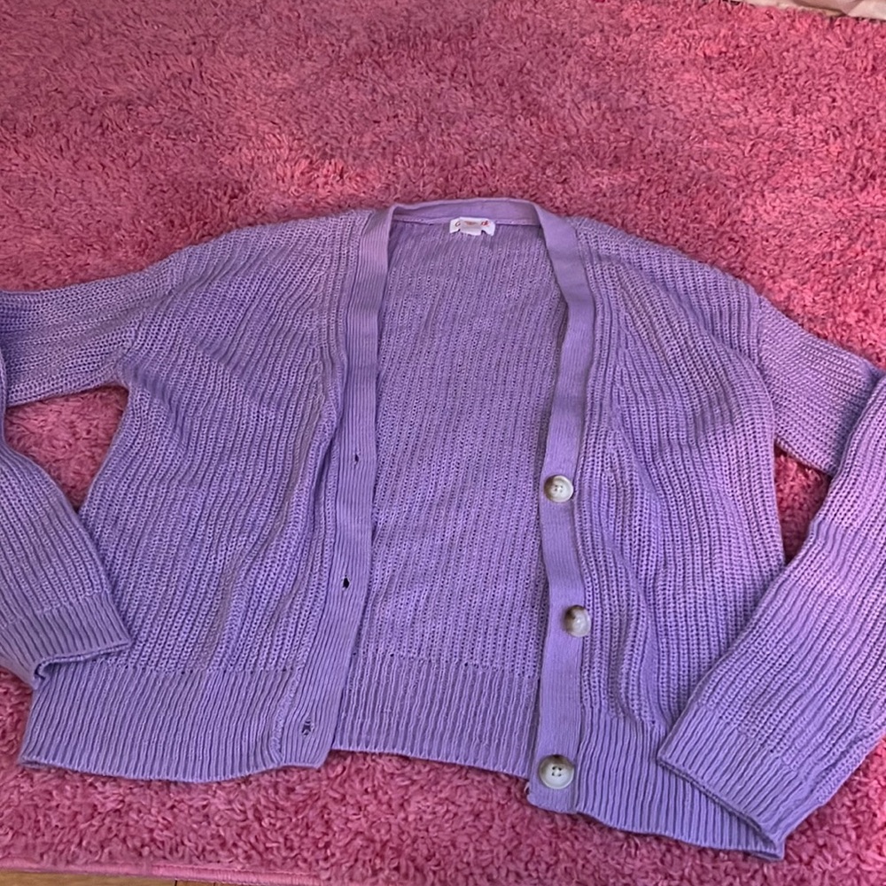 Purple kids cardigan